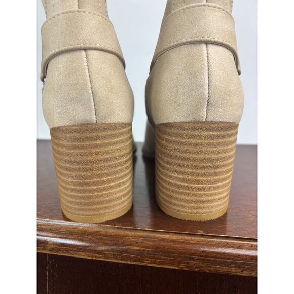 Dolce Vita Womens Beige Tris Knee High Block Heeled Booties Size US 8 - Picture 5 of 15